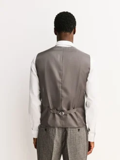 Vesten|Next - Merino Wool Blend Suit Waistcoat Neutraal