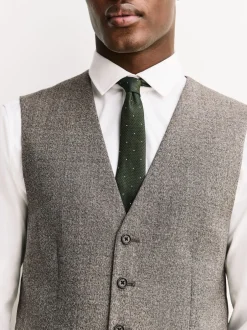 Vesten|Next - Merino Wool Blend Suit Waistcoat Neutraal