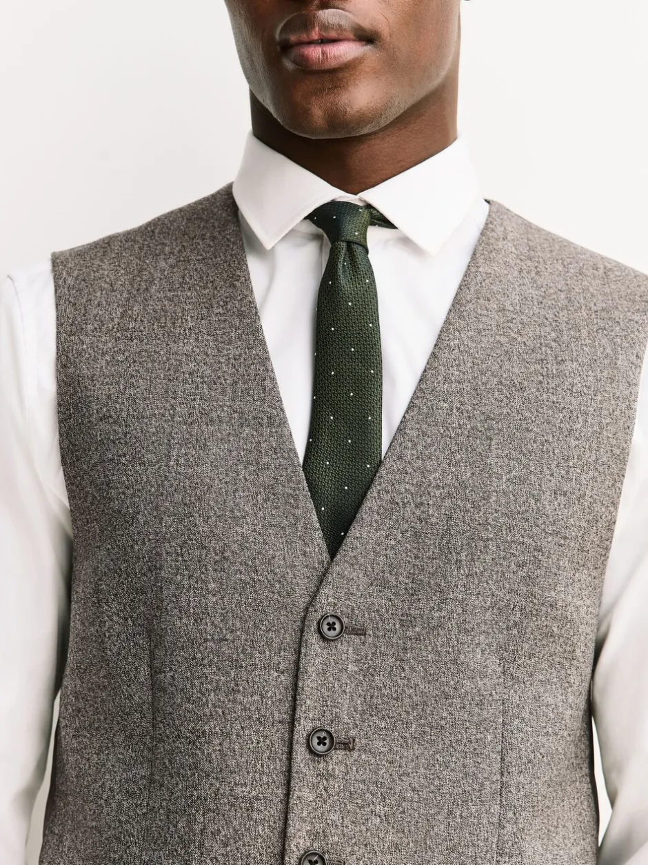 Vesten|Next - Merino Wool Blend Suit Waistcoat Neutraal