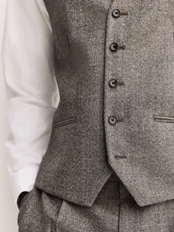 Vesten|Next - Merino Wool Blend Suit Waistcoat Neutraal
