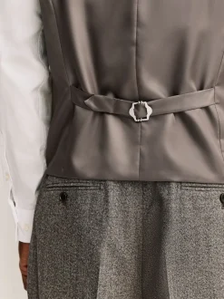 Vesten|Next - Merino Wool Blend Suit Waistcoat Neutraal