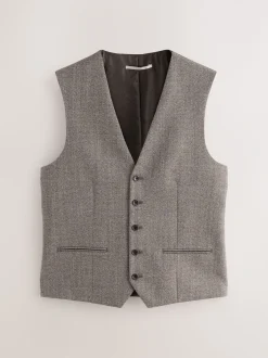 Vesten|Next - Merino Wool Blend Suit Waistcoat Neutraal