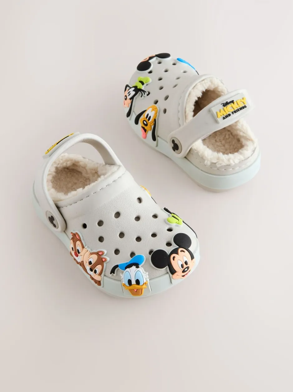 Nachtkleding En Pyjama's|Pantoffels|Next Neutraal - Mickey Warme gevoerde pantoffelklompen