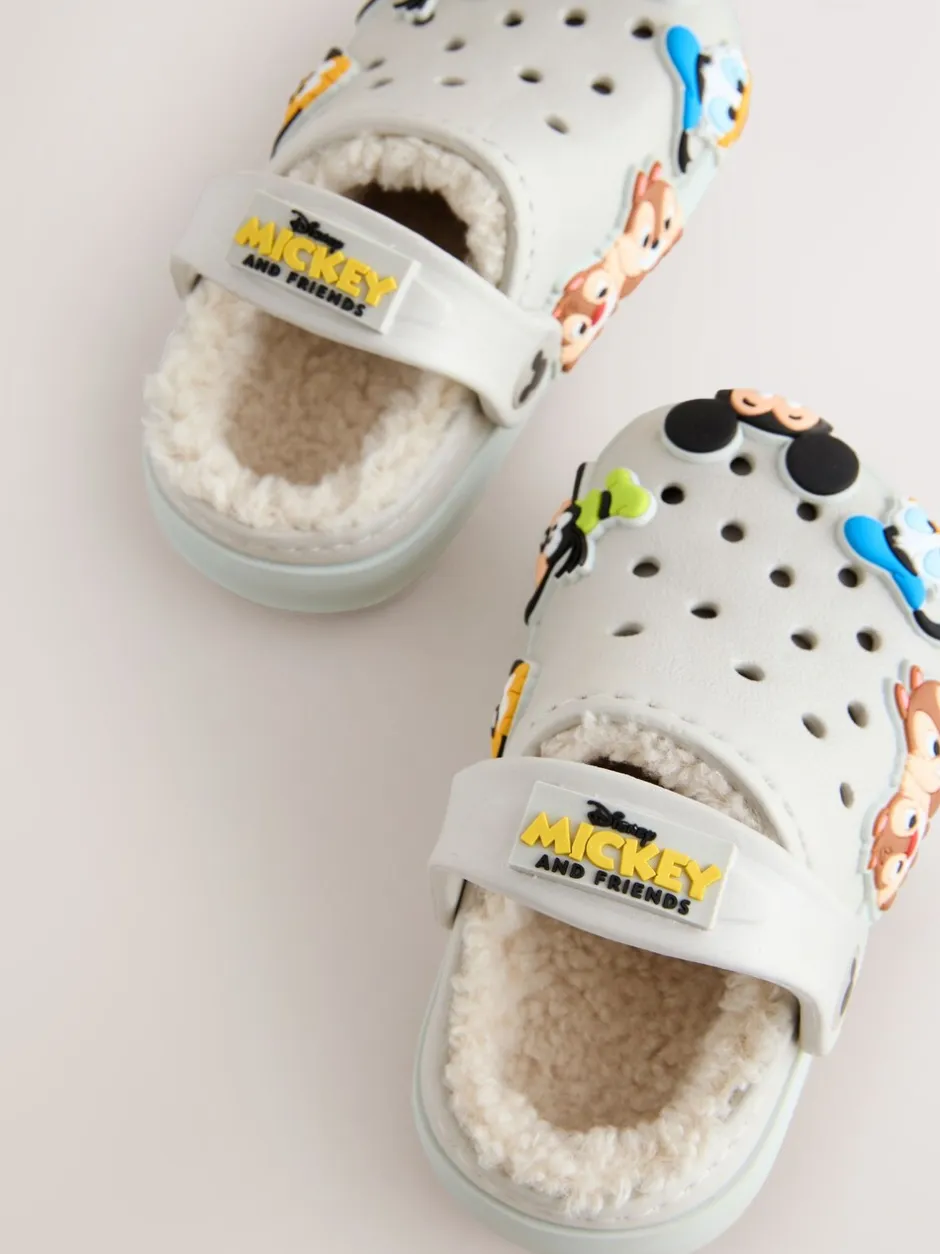 Nachtkleding En Pyjama's|Pantoffels|Next Neutraal - Mickey Warme gevoerde pantoffelklompen