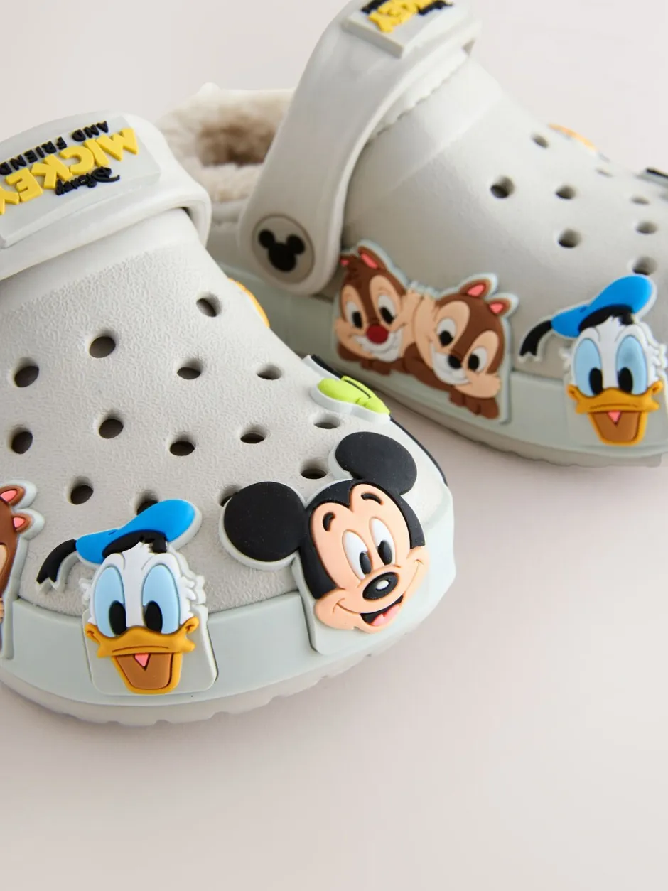 Nachtkleding En Pyjama's|Pantoffels|Next Neutraal - Mickey Warme gevoerde pantoffelklompen