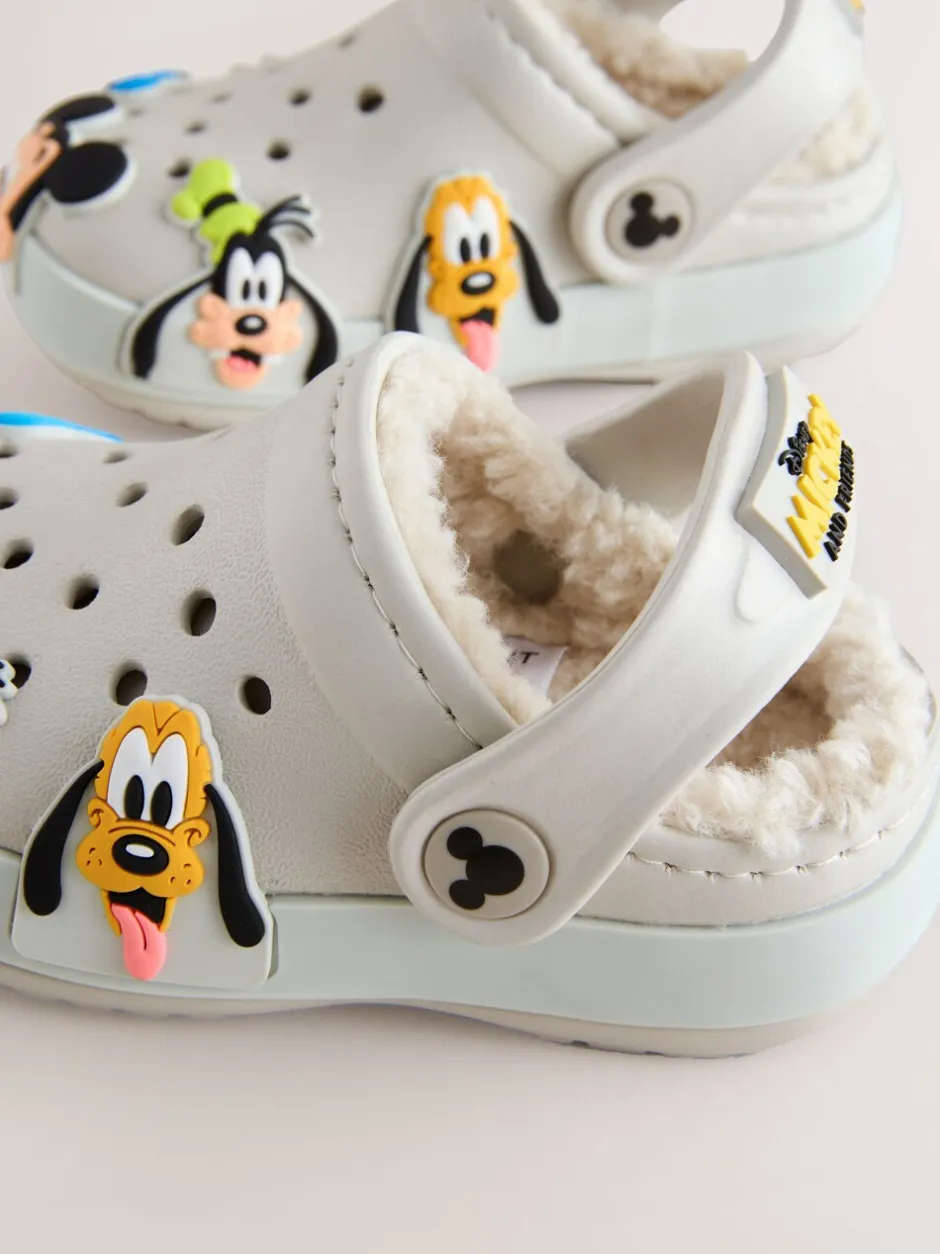 Nachtkleding En Pyjama's|Pantoffels|Next Neutraal - Mickey Warme gevoerde pantoffelklompen