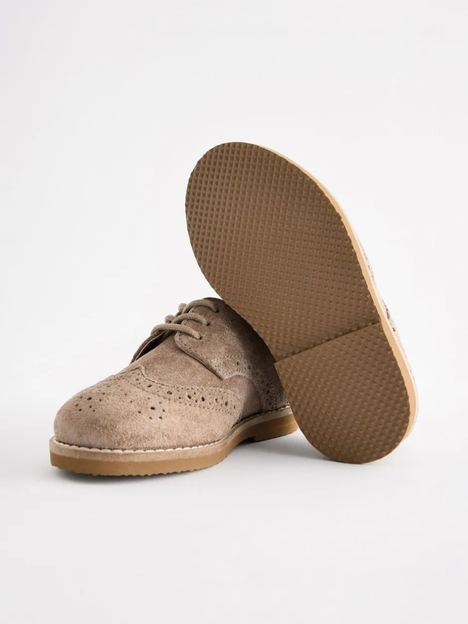 Gelegenheidskleding|Next Neutraal - Modieuze brogues van leer