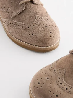Gelegenheidskleding|Next Neutraal - Modieuze brogues van leer