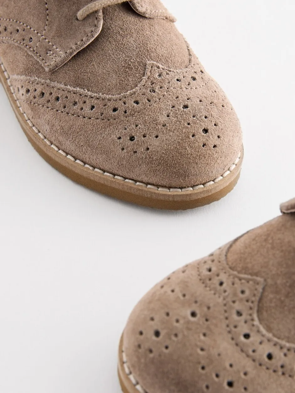 Gelegenheidskleding|Next Neutraal - Modieuze brogues van leer