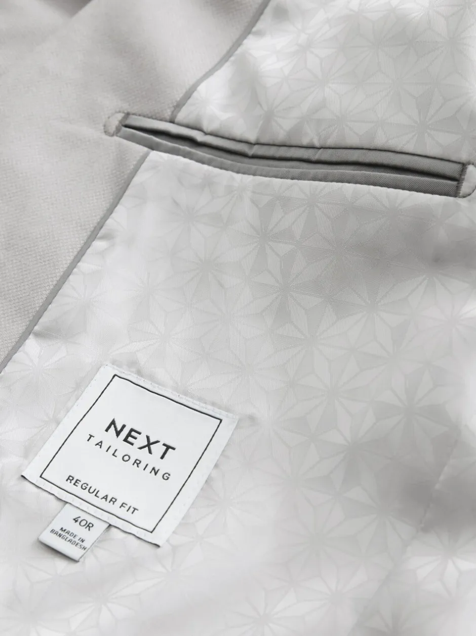 Pakken*Next - Normale Pasvorm - Kostuum met textuur: colbert Neutraal
