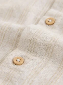 Shirts*Next Neutraal - Overhemd van linnenmix met opa-kraag en lange mouwen (3-16 jr)