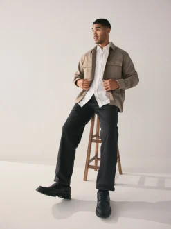 Blazers En Business-Jasjes|Next - Overshirt met twee zakken en wol Neutraal