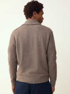 Gebreide Kleding*Next - Quarter Zip Neck Jumper with Wool Neutraal