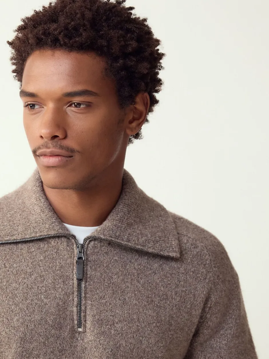 Gebreide Kleding*Next - Quarter Zip Neck Jumper with Wool Neutraal