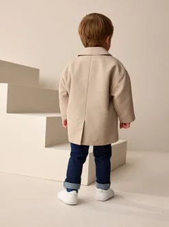 Jassen, Jacks En Kinderwagenpakjes|Jassen En Jacks|Next Neutraal - Regenbestendige trenchcoat (3 mnd - 7 jr)
