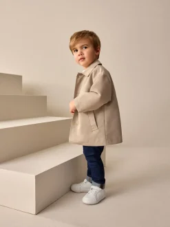 Jassen, Jacks En Kinderwagenpakjes|Jassen En Jacks|Next Neutraal - Regenbestendige trenchcoat (3 mnd - 7 jr)