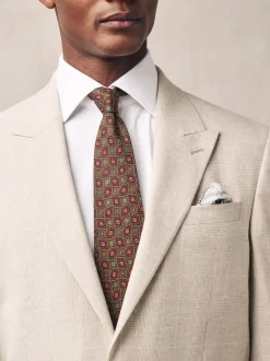 Blazers En Business-Jasjes|Pakken*Next Neutraal - Regular fit linnen blend geruit colbert