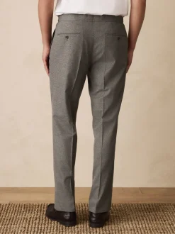 Formele Broek*Next - Regular Tapered Fit Smart Textured Soft Touch Trousers Neutraal