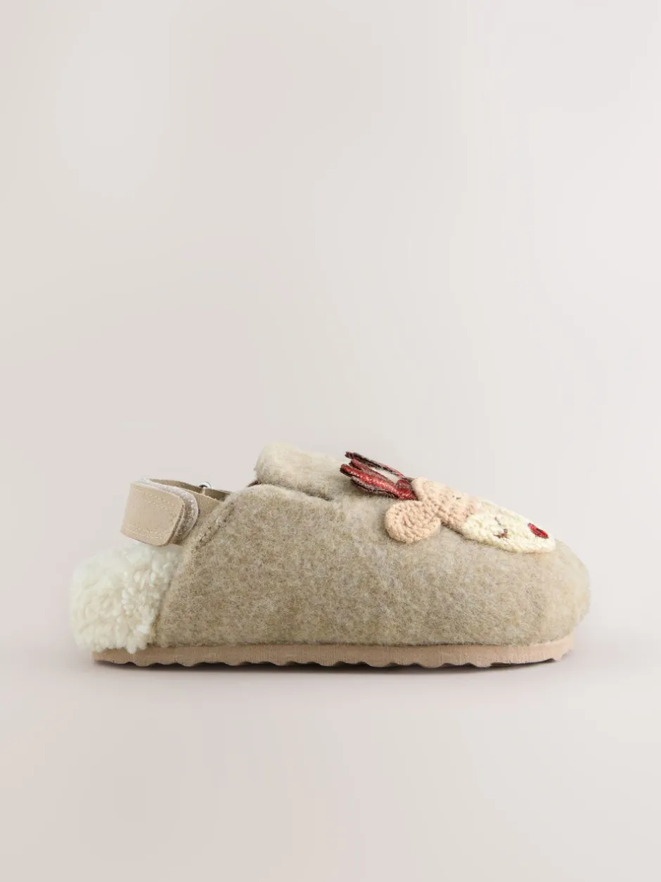 Pantoffels|Pantoffels*Next Neutraal - Rendier Kerstmis Klomp Pantoffels