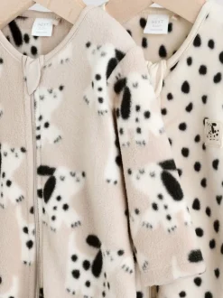 Babypakjes En Babypyjama's|Next - Set van 2 baby-onesies van microfleece met tweewegrits Neutraal