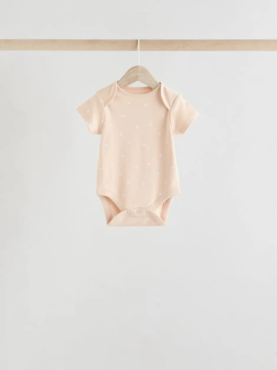 Rompertjes En Hemdjes|Rompertjes En Hemdjes|Next Neutraal - Set van 5 babyrompertjes met korte mouwen