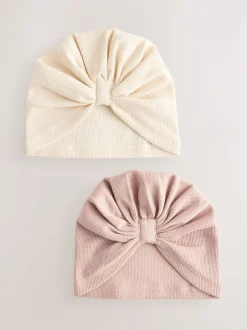 Mutsjes En Antikrabwantjes|Mutsen, Handschoenen En Sjaals|Next - Set van 2 babyturbanen (0-18mnd) Neutraal