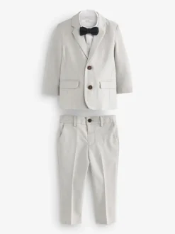 Sets En Combisets|Gelegenheidskleding|Next - Set van blazer, overhemd, broek en vlinderstrik (3mnd -9jr) Neutraal
