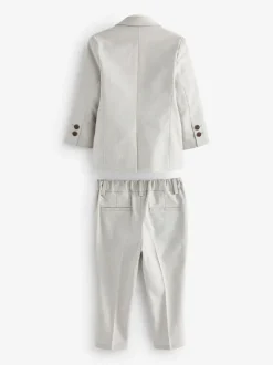 Sets En Combisets|Gelegenheidskleding|Next - Set van blazer, overhemd, broek en vlinderstrik (3mnd -9jr) Neutraal