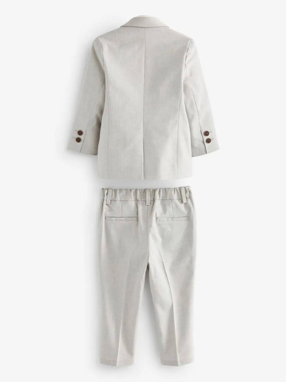 Sets En Combisets|Gelegenheidskleding|Next - Set van blazer, overhemd, broek en vlinderstrik (3mnd -9jr) Neutraal