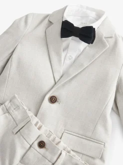 Sets En Combisets|Gelegenheidskleding|Next - Set van blazer, overhemd, broek en vlinderstrik (3mnd -9jr) Neutraal