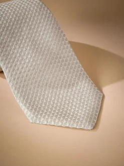 Stropdassen En Pochets*Next - Signature das met textuur van Italiaanse zijde Neutraal