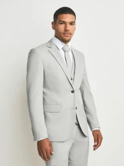 Blazers En Business-Jasjes|Pakken*Next Neutraal - Slim Fit - Kostuum met textuur: colbert