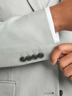 Blazers En Business-Jasjes|Pakken*Next Neutraal - Slim Fit - Kostuum met textuur: colbert