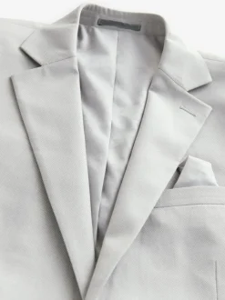 Blazers En Business-Jasjes|Pakken*Next Neutraal - Slim Fit - Kostuum met textuur: colbert