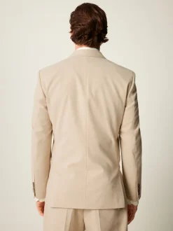 Pakken|Next Neutraal - Slim-fit flanellen colbert