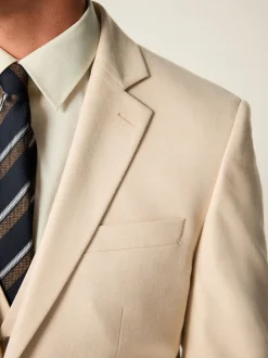 Pakken|Next Neutraal - Slim-fit flanellen colbert