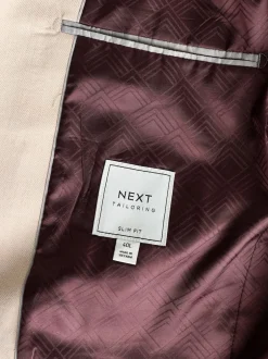 Pakken|Next Neutraal - Slim-fit flanellen colbert