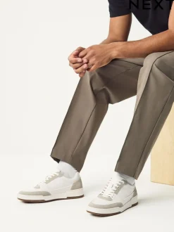Sneakers*Next - Smart Casual Trainers with Suede Trim Neutraal