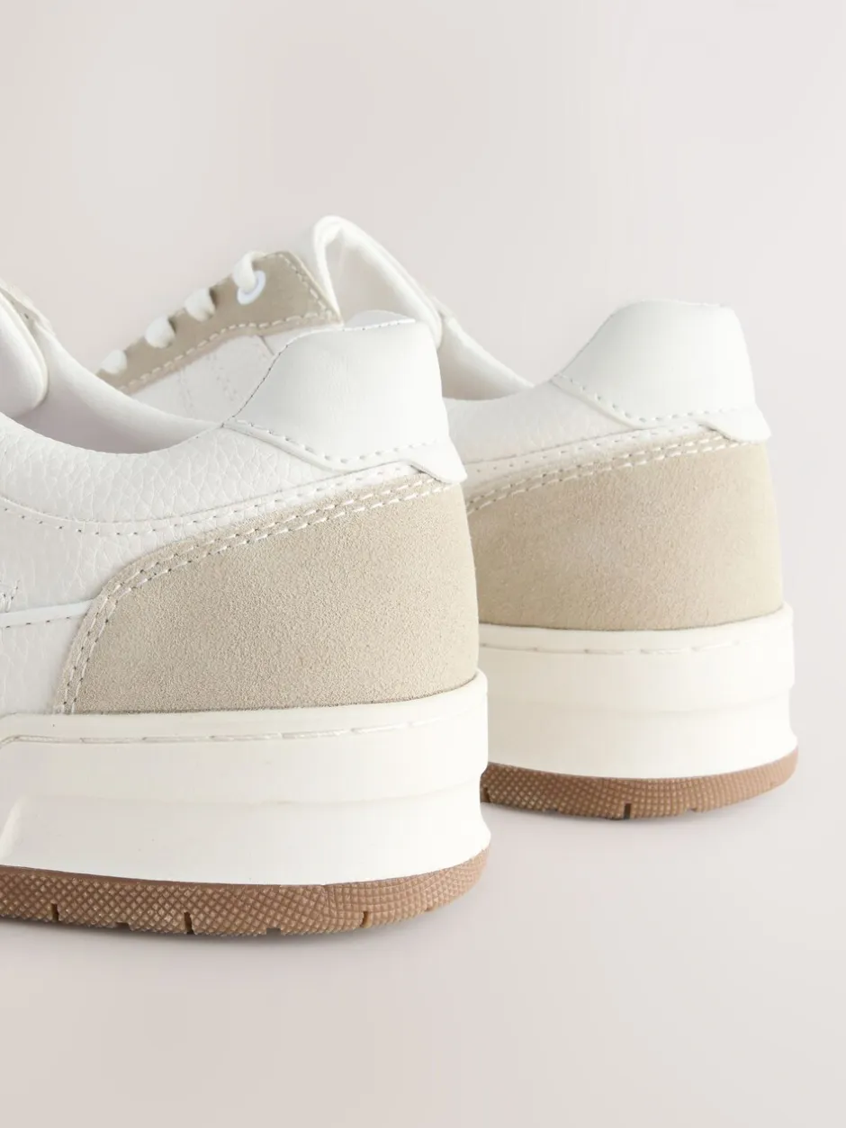 Sneakers*Next - Smart Casual Trainers with Suede Trim Neutraal