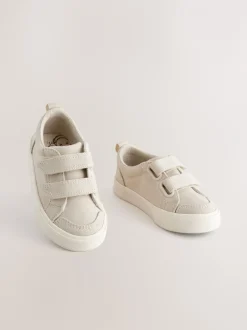 Sneakers|Next - Sneakers met twee klittenbandjes Neutraal
