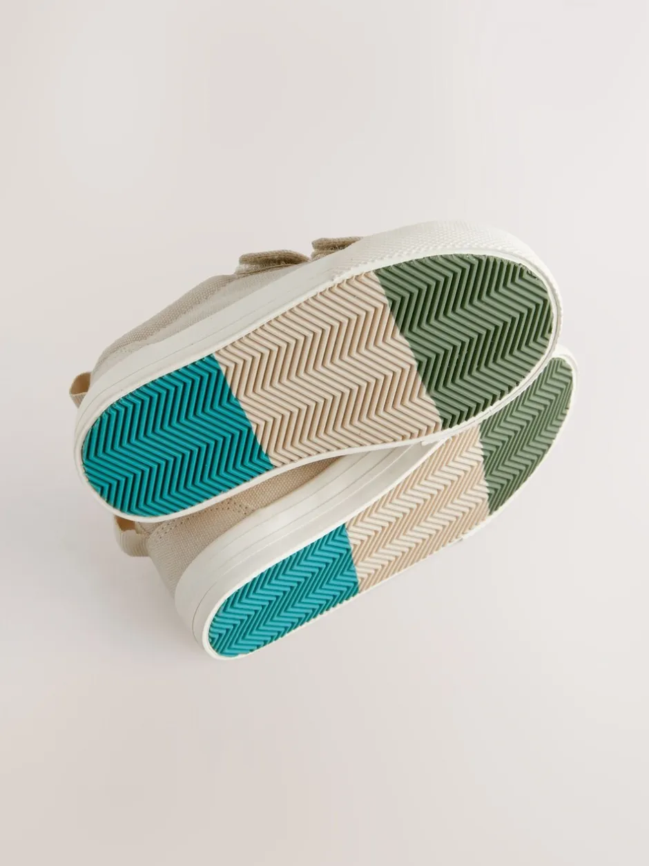 Sneakers|Next - Sneakers met twee klittenbandjes Neutraal