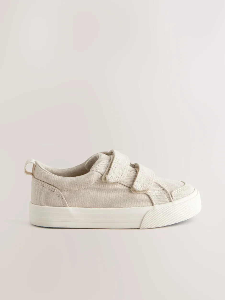 Sneakers|Next - Sneakers met twee klittenbandjes Neutraal