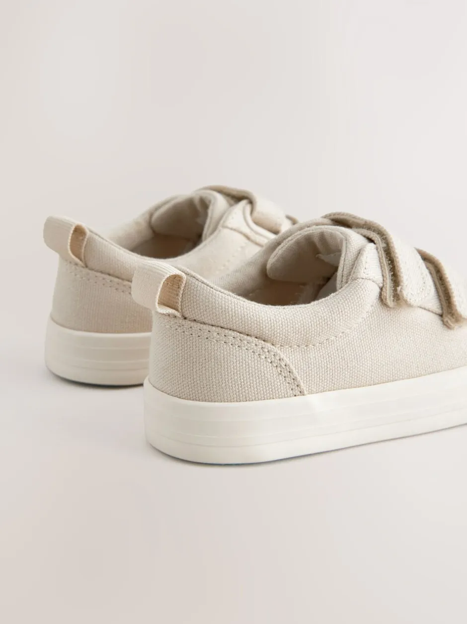 Sneakers|Next - Sneakers met twee klittenbandjes Neutraal
