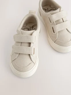 Sneakers|Next - Sneakers met twee klittenbandjes Neutraal