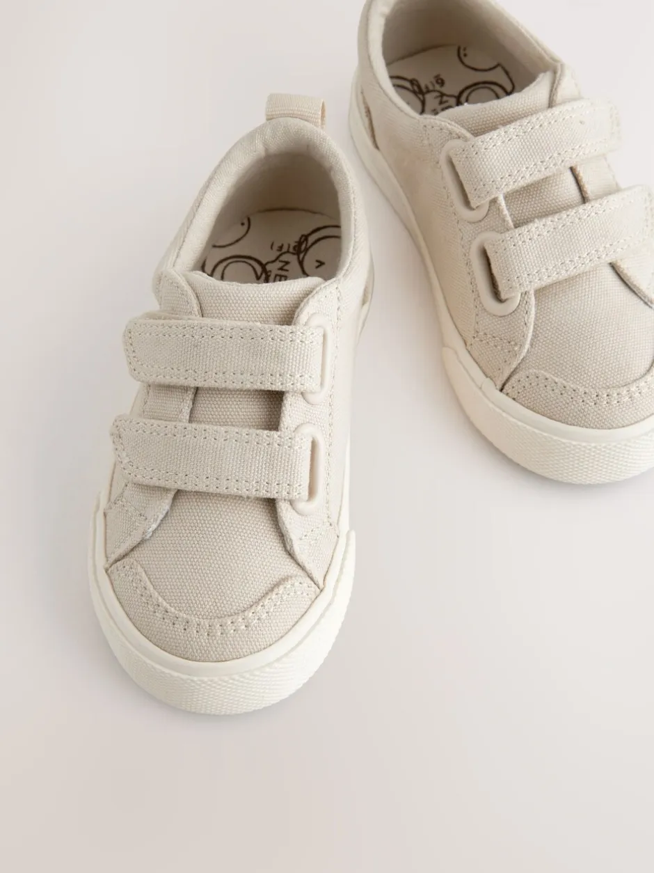 Sneakers|Next - Sneakers met twee klittenbandjes Neutraal