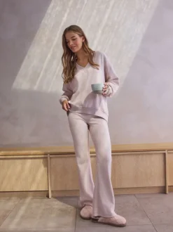 Loungewear|Next - STUDIO Fleece Tunic & Joggers Set Neutraal