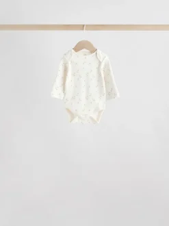 Rompertjes En Hemdjes|Rompertjes En Hemdjes*Next Neutraal - Verpakking van 5 100% katoenen babyrompertjes met lange mouwen
