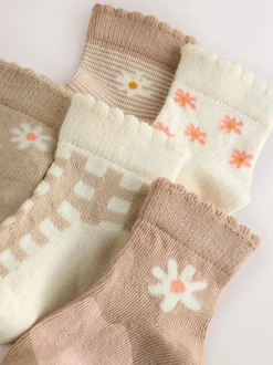 Sokken En Panty's|Next Neutraal - Verpakking van 5 paar babysokken (0 mnd-2 jr)
