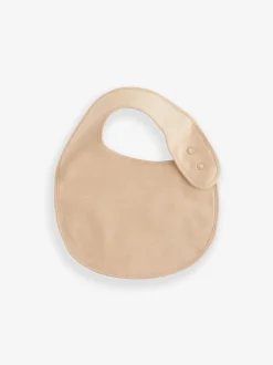 Slabbetjes|Next Neutraal - Verpakking van 5 babyslabbetjes van 100% katoen