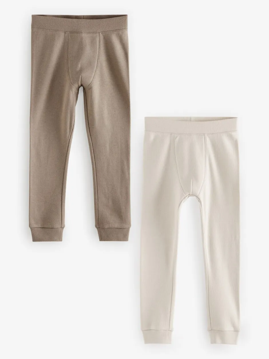 Ondergoed|Nachtkleding En Pyjama's|Next Neutraal - Verpakking van 2 thermische leggings (2-16 jr)